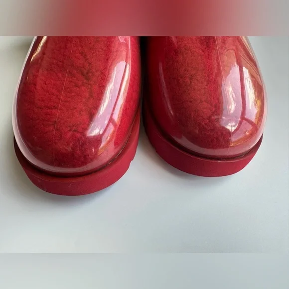 UGG Women's Classic Clear Mini Ankle Boots Red US Size‎ 7 - Picture 16 of 16